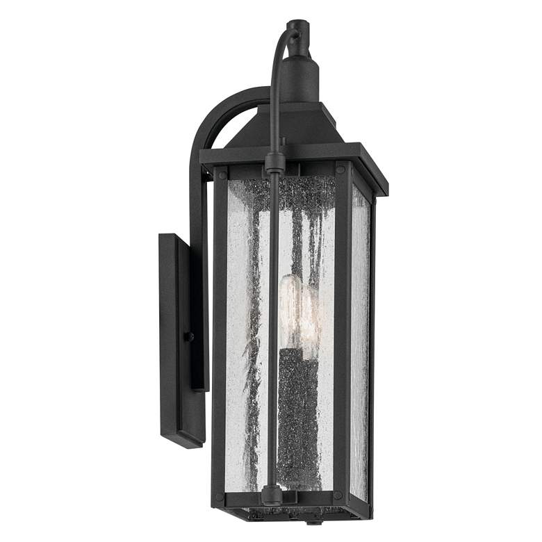 Image 3 Harbor Row 18 1/2" High Textured Black Outdoor Wall Light more views