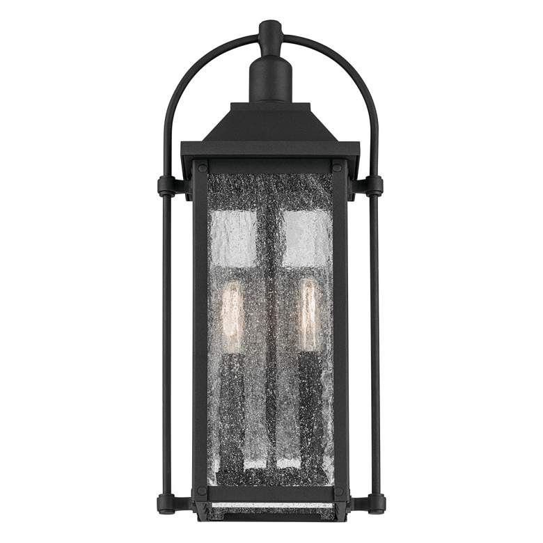 Image 4 Harbor Row 18 1/2" High Textured Black Outdoor Wall Light more views