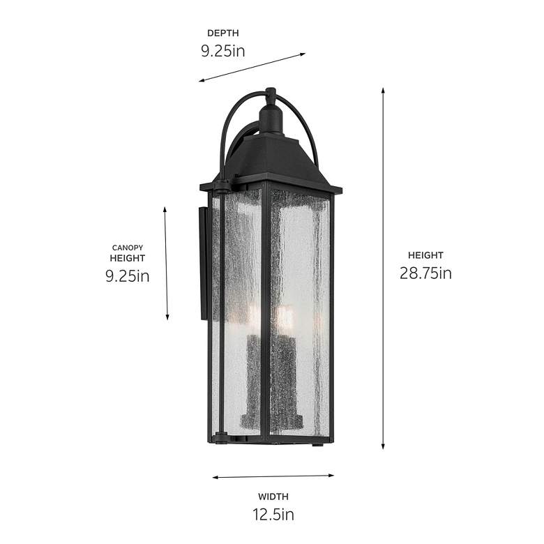 Image 5 Harbor Row 28.75" 4-Light Outdoor Wall Light in Textured Black more views