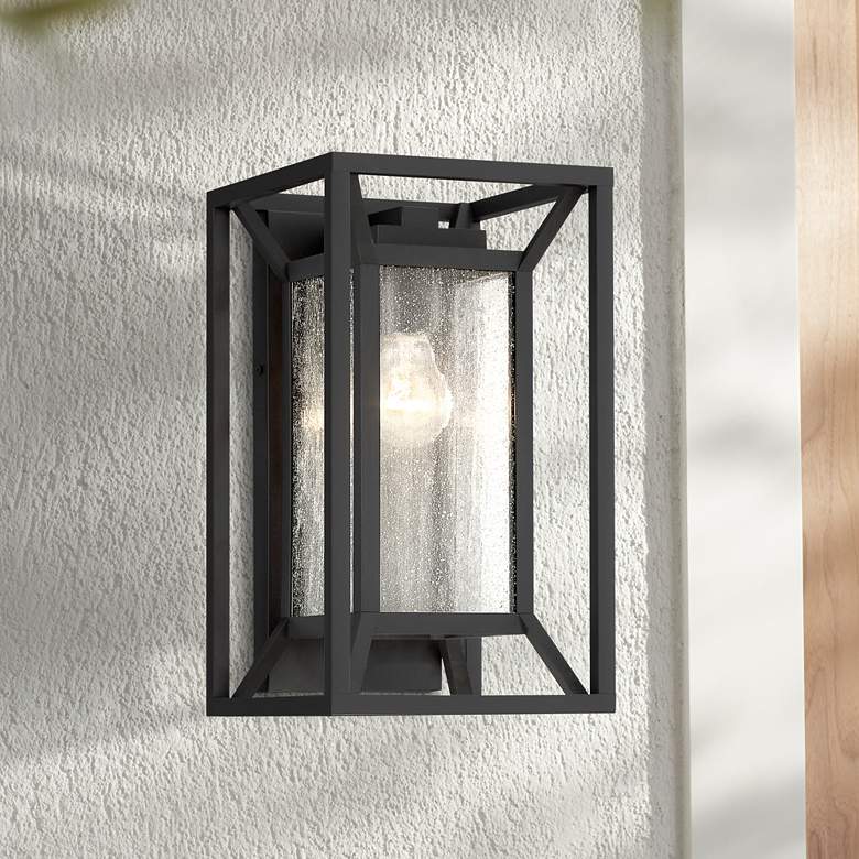 Image 1 Harbor View 13 1/4 inch High Sand Coal Outdoor Wall Light