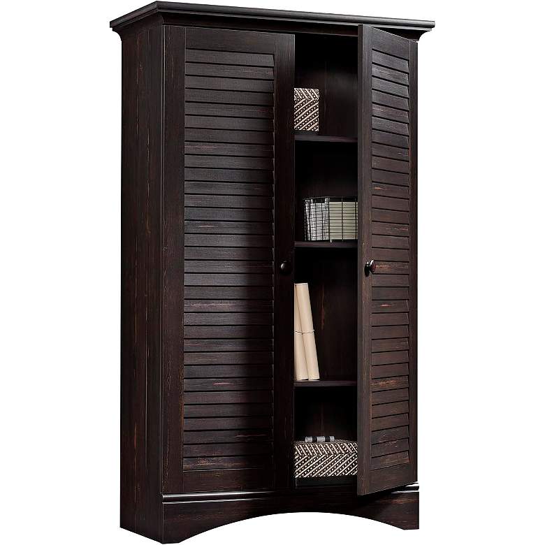 Image 3 Harbor View 35 1/2"W Antiqued Paint 2-Door Storage Cabinet more views