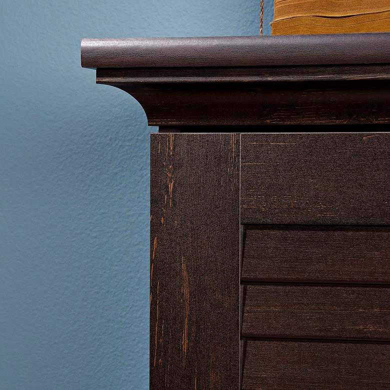 Image 7 Harbor View 35 1/2"W Antiqued Paint 2-Door Storage Cabinet more views