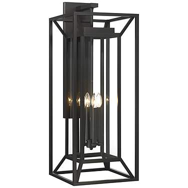 Harbor View 35 1/4"H Sand Coal 4-Light Outdoor Wall Light