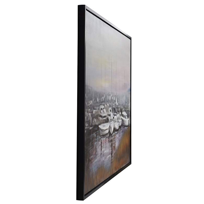 Image 2 Harbortown 49.74"W x 37.75"H Hand Painted Framed Canvas Wall Art more views