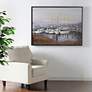 6_Harbortown 49.74"W x 37.75"H Hand Painted Framed Canvas Wall Art more views