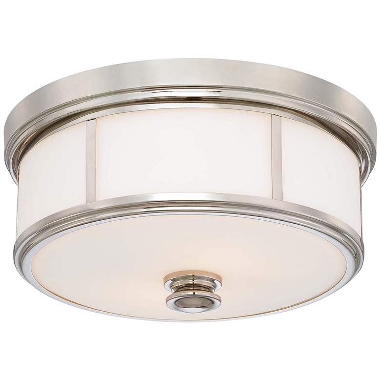 Image 2 Harbour Point 13 1/2" Wide Polished Nickel Ceiling Light