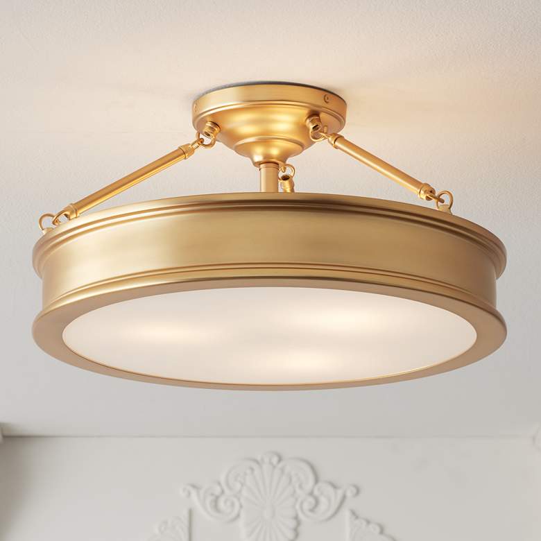 Harbour Point 19&quot; Wide Liberty Gold Ceiling Light