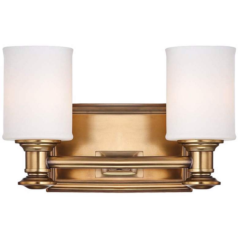 Image 1 Harbour Point 7 1/4 inch High 2-Light Liberty Gold Wall Sconce