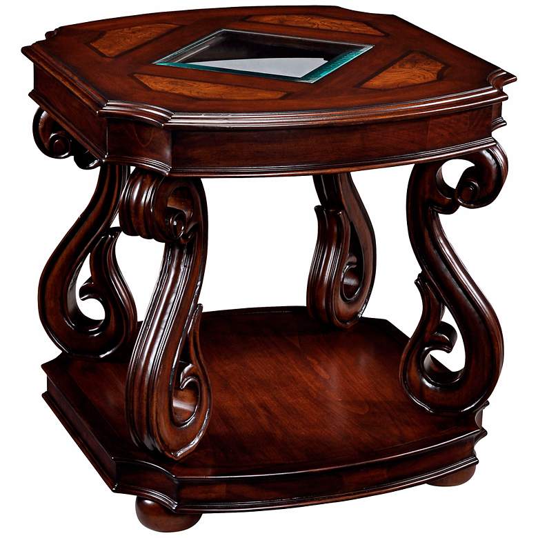 Image 1 Harcourt Collection 26 inch Wide Rectangular Cherry End Table