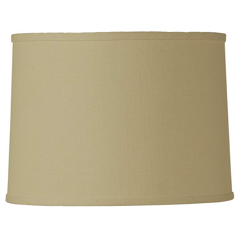 Image 1 Hardback Drum Cream Linen Lamp Shade 15x16x11 (Spider)