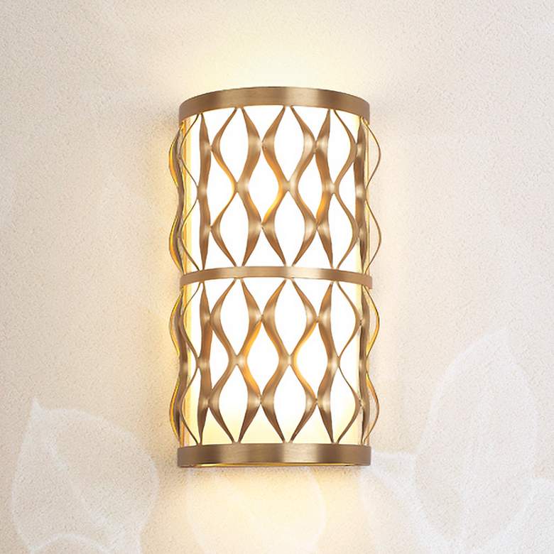 Image 2 Harden 14 3/4" High Modern Gold Wall Sconce