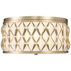 Harden 16 1/4" Wide Modern Gold Drum Ceiling Light