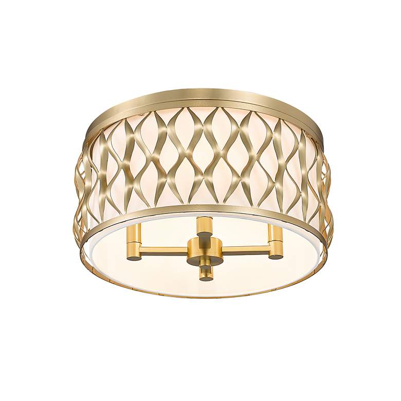 Image 6 Harden 16 1/4" Wide Modern Gold Drum Ceiling Light more views