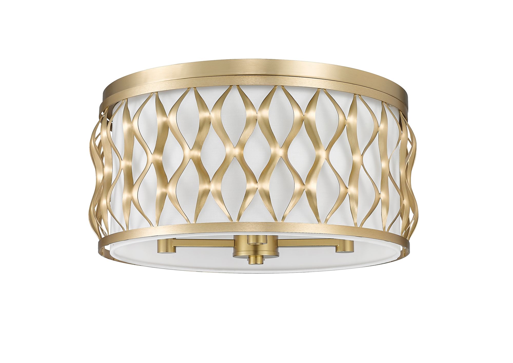 Harden 16 1/4" Wide Modern Gold Drum Ceiling Light