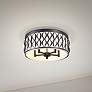 2_Harden 20 1/4" Wide Matte Black Drum Ceiling Light