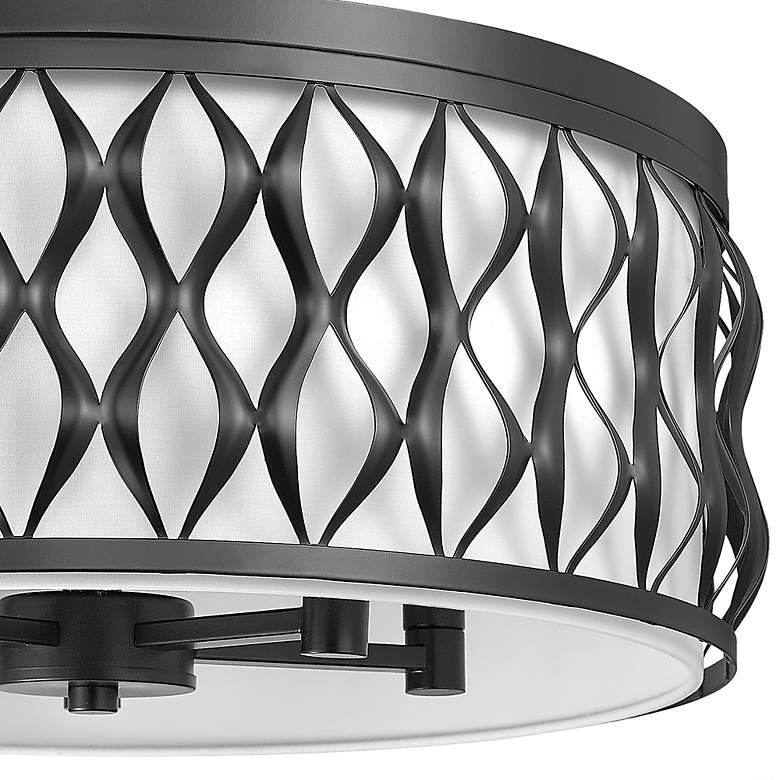 Image 5 Harden 20 1/4" Wide Matte Black Drum Ceiling Light more views