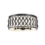 6_Harden 20 1/4" Wide Matte Black Drum Ceiling Light more views