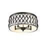 7_Harden 20 1/4" Wide Matte Black Drum Ceiling Light more views