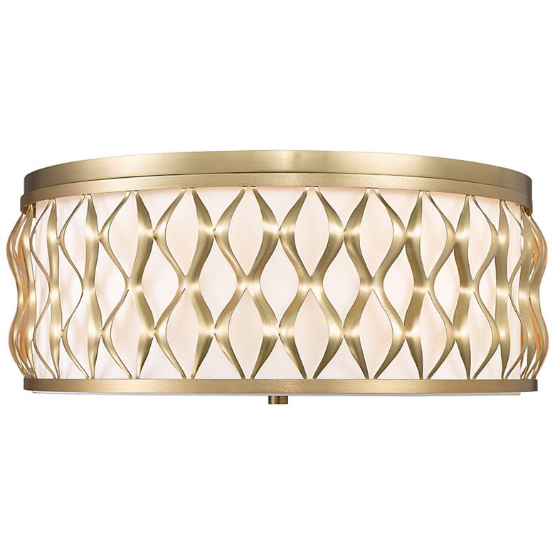 Image 2 Harden 20 1/4" Wide Modern Gold Drum Ceiling Light