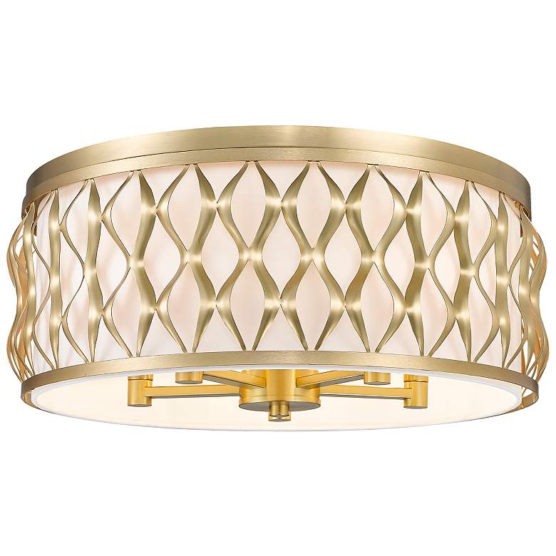 Image 5 Harden 20 1/4" Wide Modern Gold Drum Ceiling Light more views