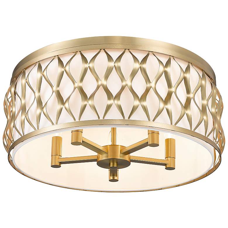 Image 6 Harden 20 1/4" Wide Modern Gold Drum Ceiling Light more views