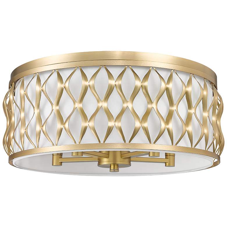 Image 7 Harden 20 1/4" Wide Modern Gold Drum Ceiling Light more views
