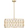 2_Harden 26 1/4" Wide Modern Gold Drum Pendant Light