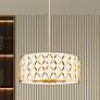 1_Harden 26 1/4" Wide Modern Gold Drum Pendant Light
