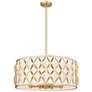 5_Harden 26 1/4" Wide Modern Gold Drum Pendant Light more views