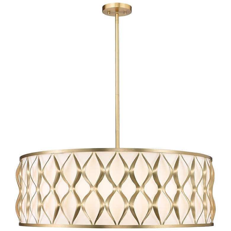 Image 1 Harden 32" Wide Modern Gold Drum Pendant Light
