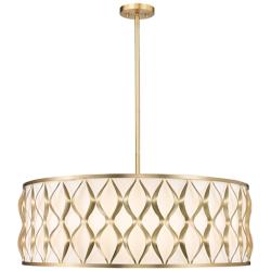 Harden 32" Wide Modern Gold Drum Pendant Light