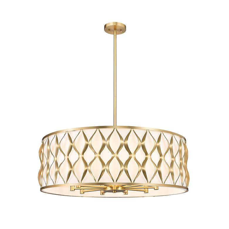 Image 5 Harden 32" Wide Modern Gold Drum Pendant Light more views