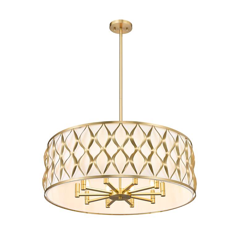 Image 6 Harden 32" Wide Modern Gold Drum Pendant Light more views