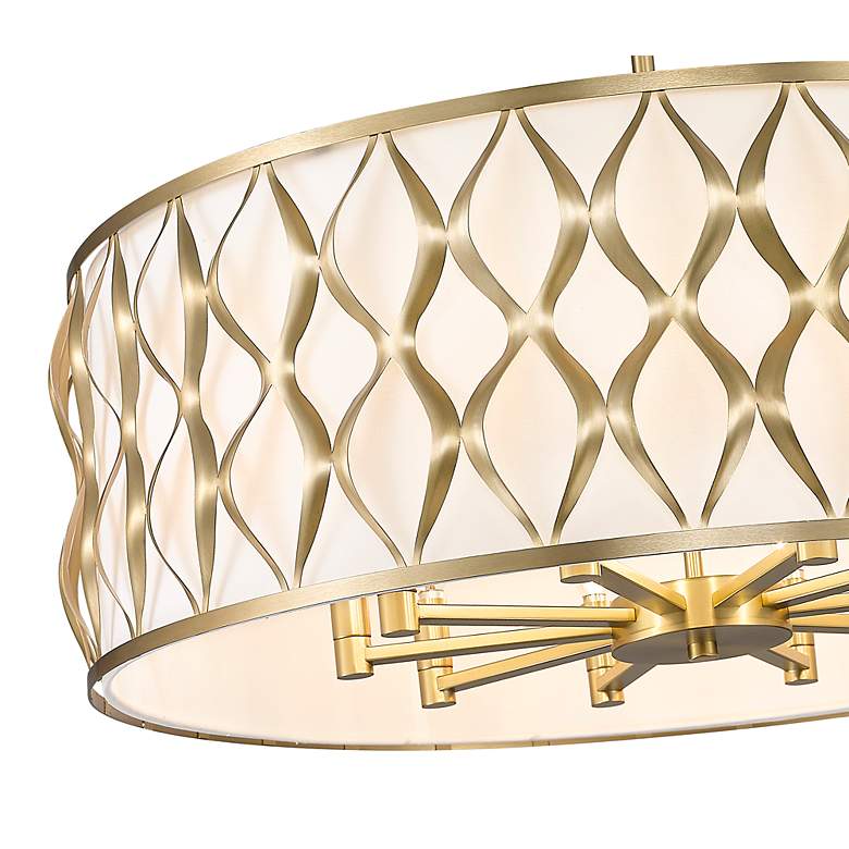 Image 7 Harden 32" Wide Modern Gold Drum Pendant Light more views