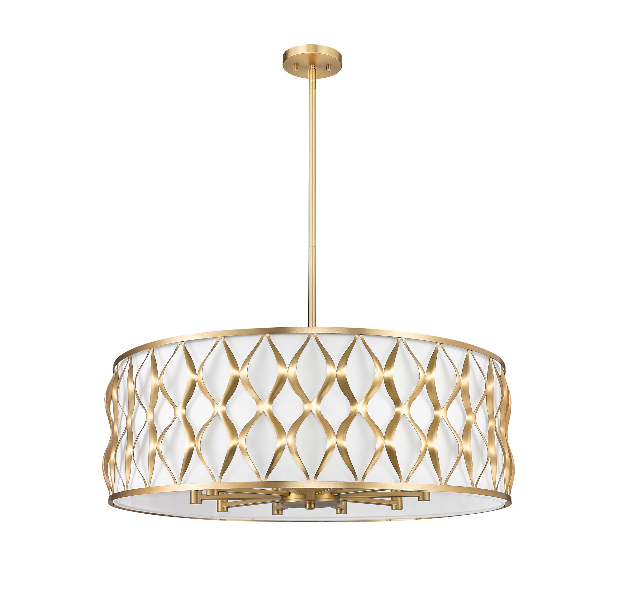 Harden 32" Wide Modern Gold Drum Pendant Light
