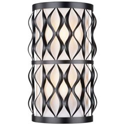 Harden by Z-Lite Matte Black 2 Light Wall Sconce
