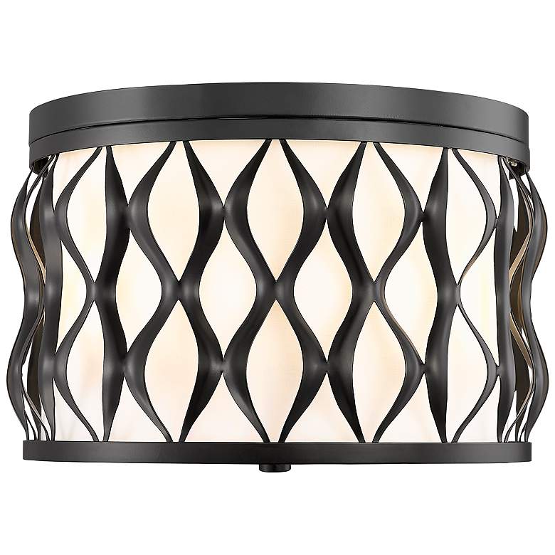 Image 1 Harden by Z-Lite Matte Black 3 Light Flush mount