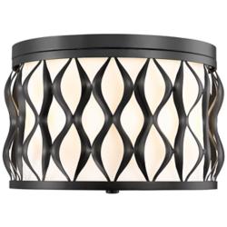 Harden by Z-Lite Matte Black 3 Light Flush mount