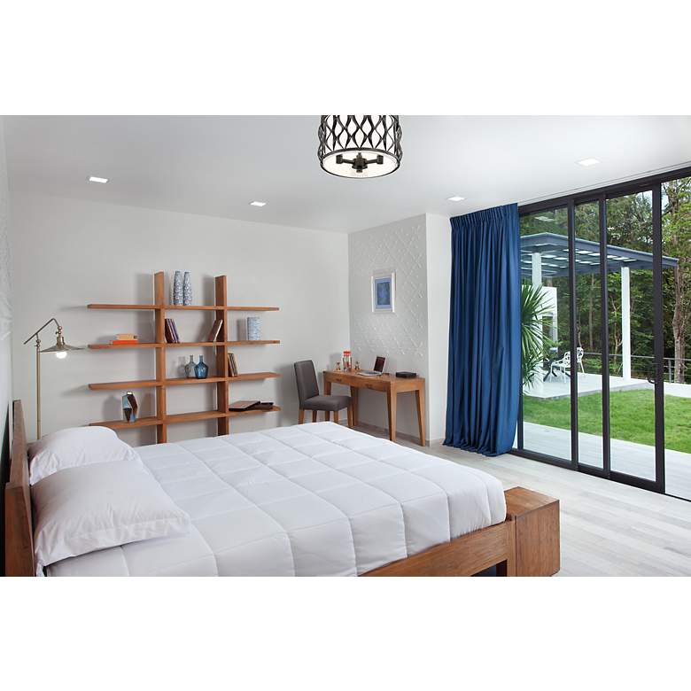 Image 2 Harden by Z-Lite Matte Black 3 Light Flush mount more views