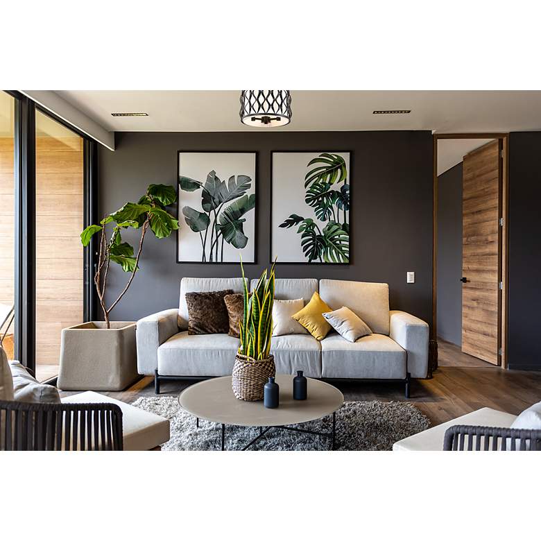 Image 3 Harden by Z-Lite Matte Black 3 Light Flush mount more views