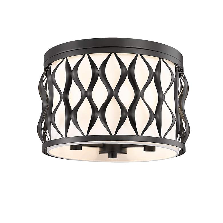 Image 4 Harden by Z-Lite Matte Black 3 Light Flush mount more views