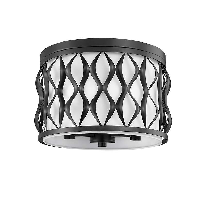 Image 7 Harden by Z-Lite Matte Black 3 Light Flush mount more views