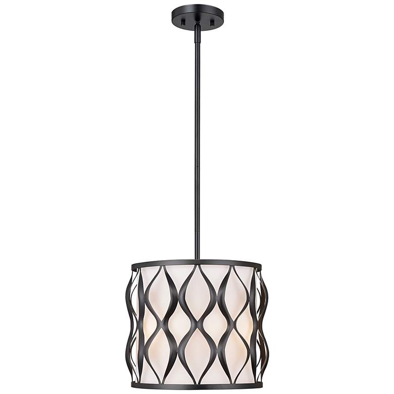 Image 2 Harden by Z-Lite Matte Black 3 Light Pendant