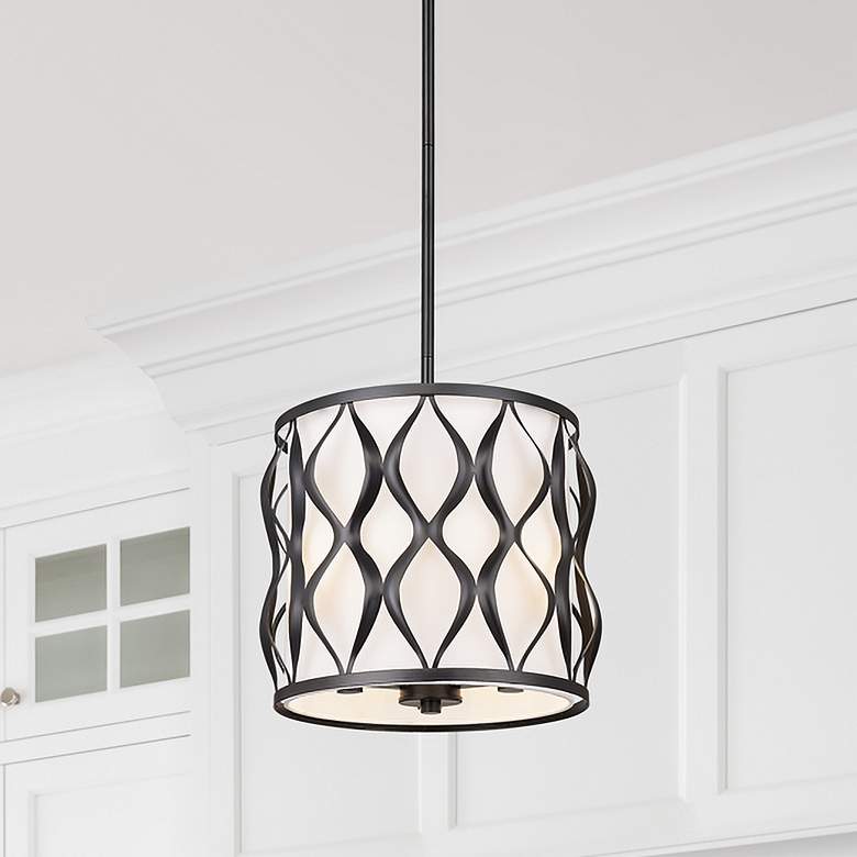 Image 1 Harden by Z-Lite Matte Black 3 Light Pendant