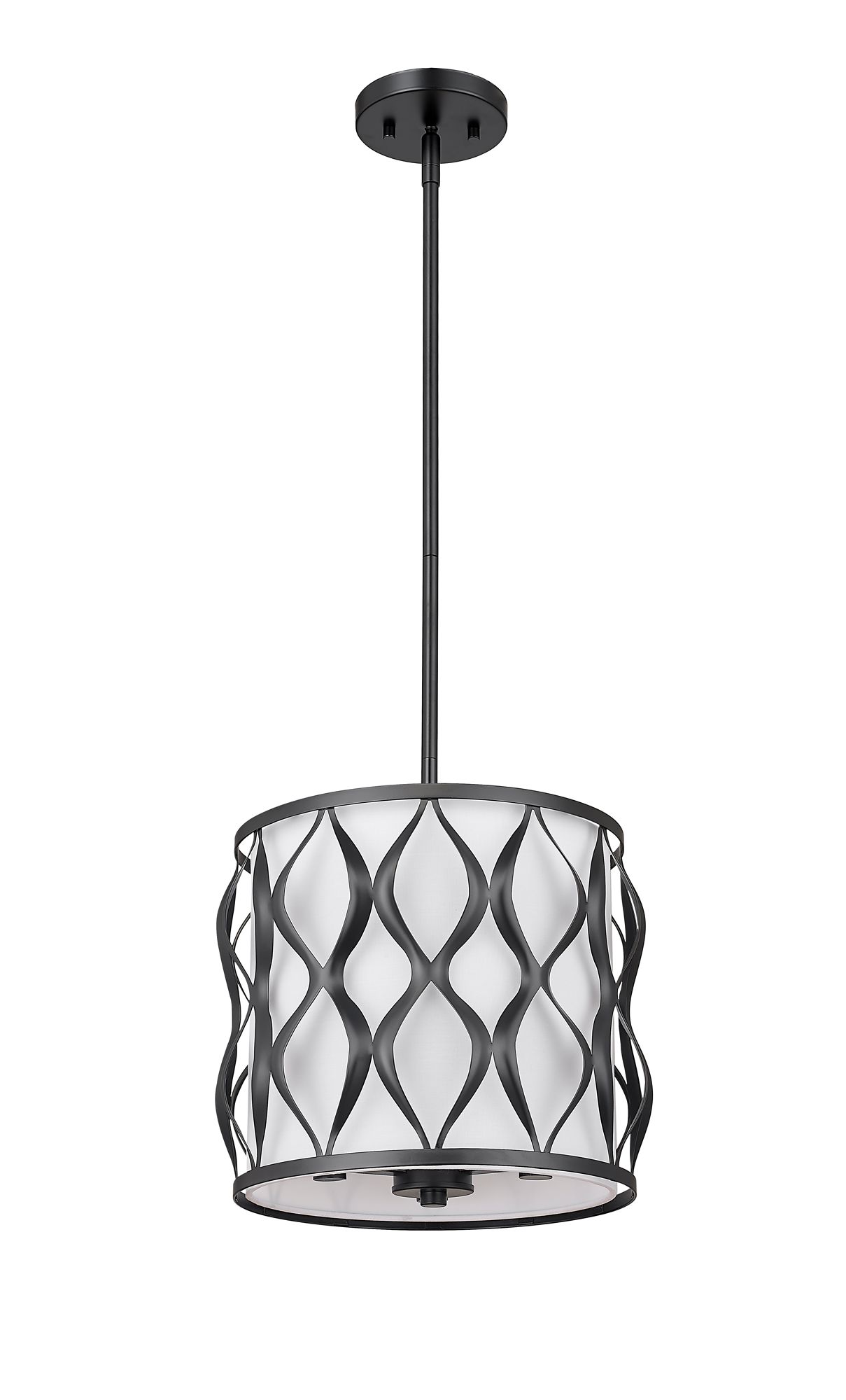 Harden by Z-Lite Matte Black 3 Light Pendant