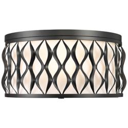 Harden by Z-Lite Matte Black 4 Light Flush mount