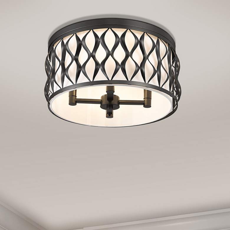 Image 1 Harden by Z-Lite Matte Black 4 Light Flush mount