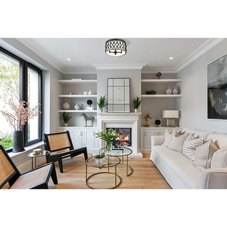 Image 3 Harden by Z-Lite Matte Black 4 Light Flush mount more views
