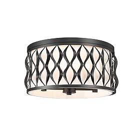 Image5 of Harden by Z-Lite Matte Black 4 Light Flush mount more views