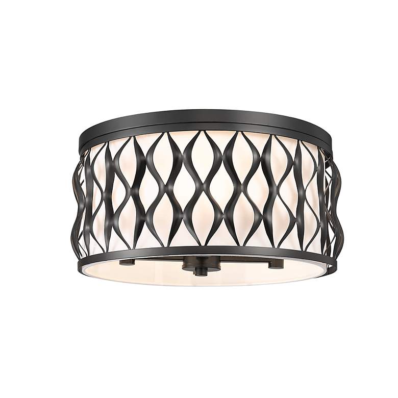 Image 5 Harden by Z-Lite Matte Black 4 Light Flush mount more views